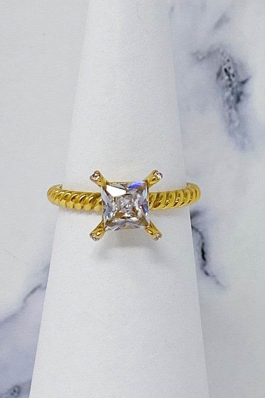 Braided Single Stone Ring - DaTrendStore.Com