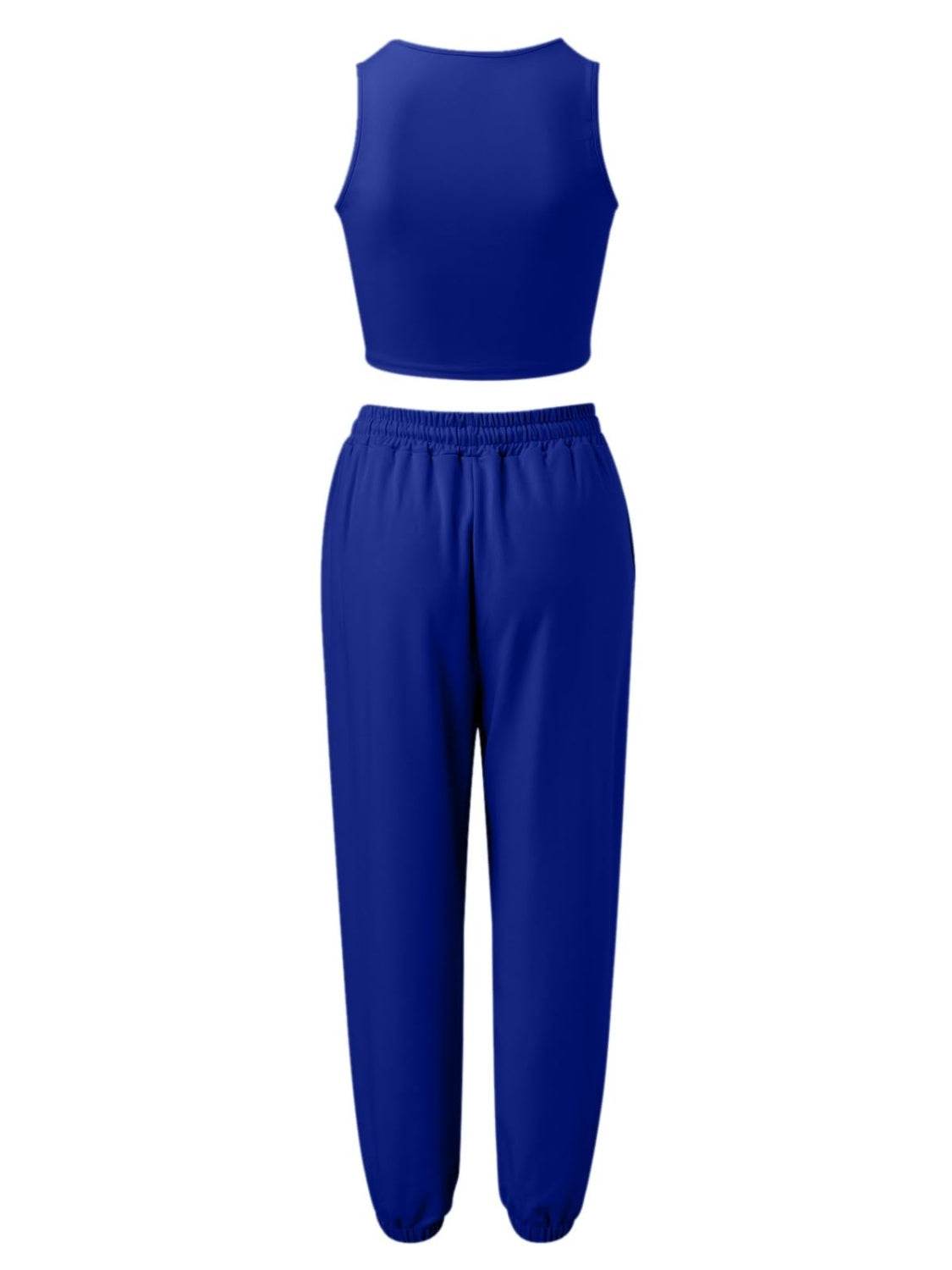 Wide Strap Top and Drawstring Joggers Set - DaTrendStore.Com