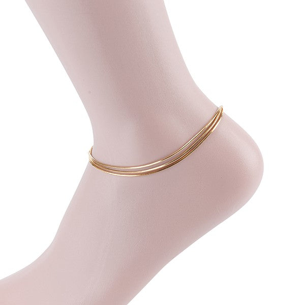 MINIMAL SNAKE PATTERN ANKLET