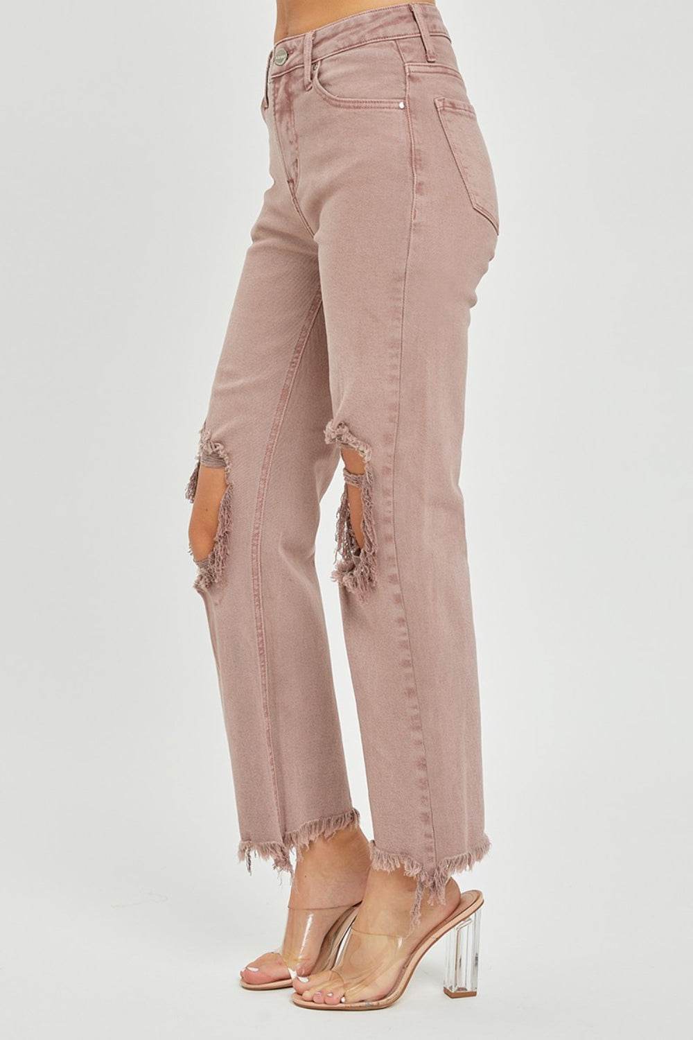 RISEN Distressed Ankle Bootcut Jeans - DaTrendStore.Com