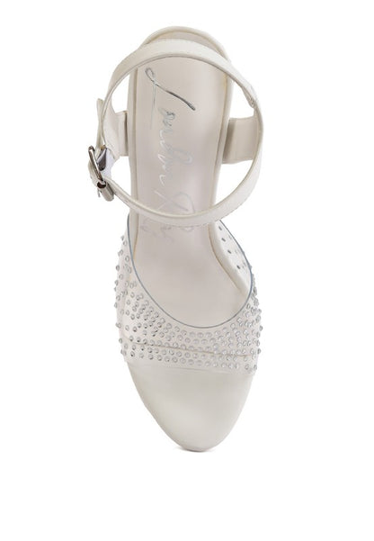 First Date Ultra High Heel Clear Sandals