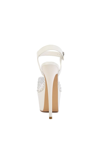 First Date Ultra High Heel Clear Sandals