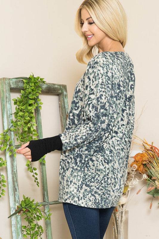 Ultra Soft Dolman Thumbhole Sweater - DaTrendStore.Com