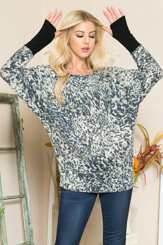 Ultra Soft Dolman Thumbhole Sweater - DaTrendStore.Com