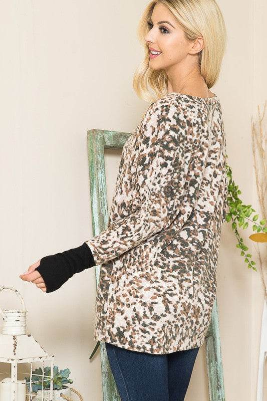Ultra Soft Dolman Thumbhole Sweater - DaTrendStore.Com