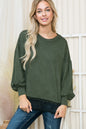 Lace Bottom Light Sweater Knit