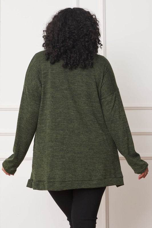 Solid Drape Pocket Cardigan - DaTrendStore.Com