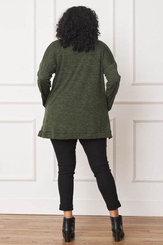 Solid Drape Pocket Cardigan - DaTrendStore.Com