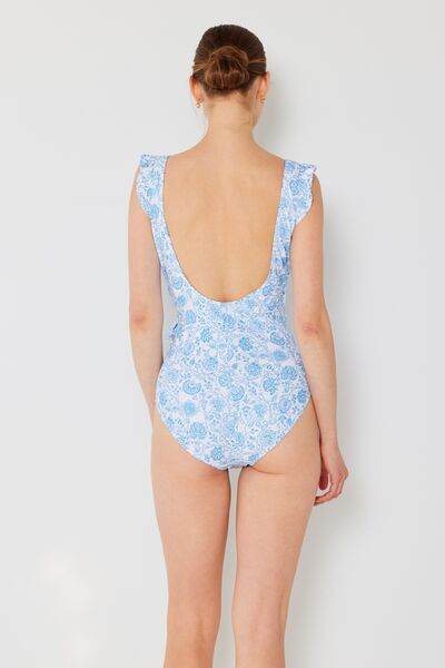 Marina West Swim Full Size Float Ruffle Faux Wrap One-Piece Swimsuit - DaTrendStore.Com