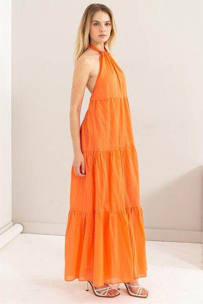 HYFVE Halter Neck Cover Up Maxi Dress - DaTrendStore.Com