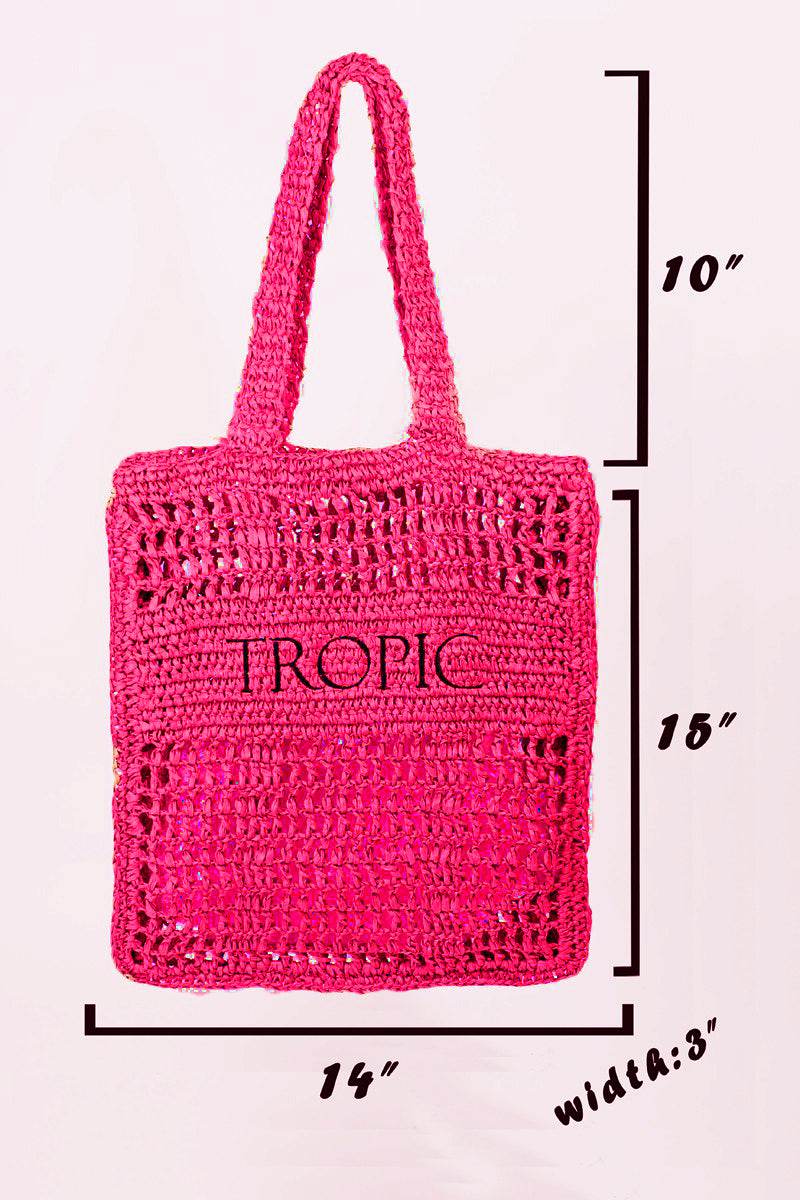 Fame Cutout Letter Graphic Handbag - DaTrendStore.Com