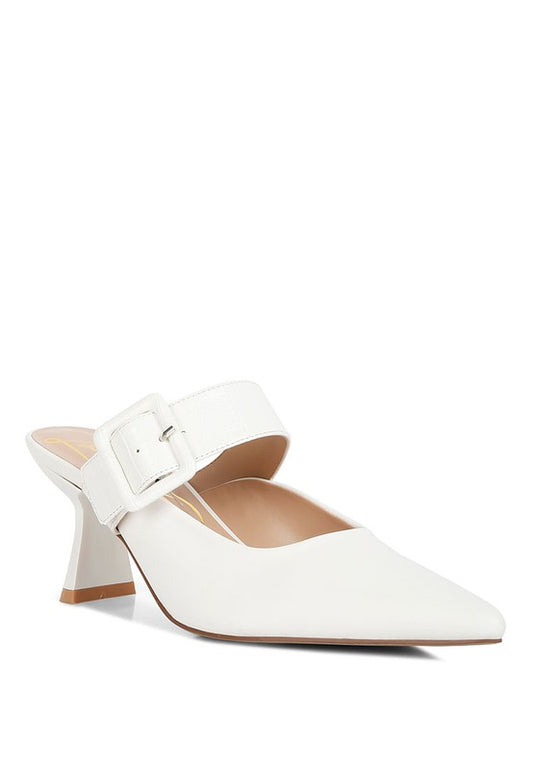 Shein Star Slim Block Heel Mules