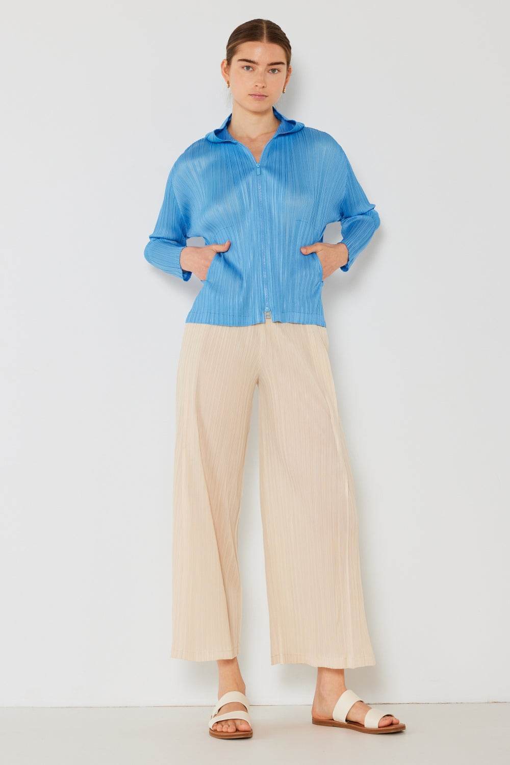 Marina West Swim Pleated Wide-Leg Pants with Side Pleat Detail - DaTrendStore.Com