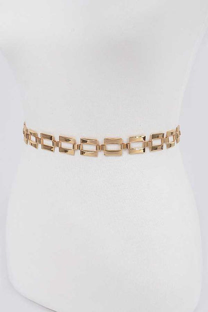 Square Link Fashion Chain Belt