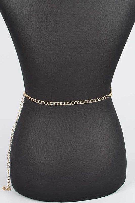 Classic Rhinestone Chain Belt - DaTrendStore.Com