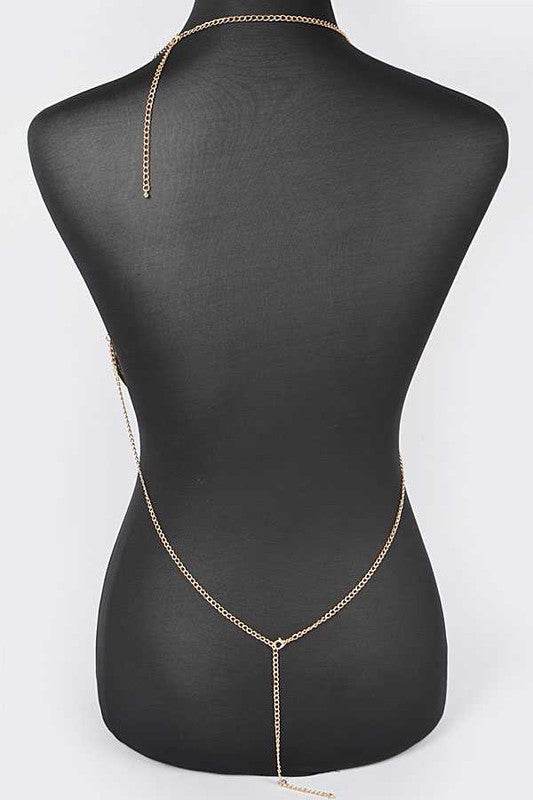 Rhinestone Star Fringe Drop Bra Chain - DaTrendStore.Com