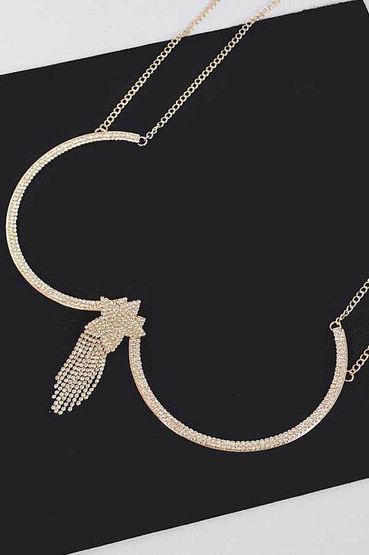 Rhinestone Star Fringe Drop Bra Chain - DaTrendStore.Com
