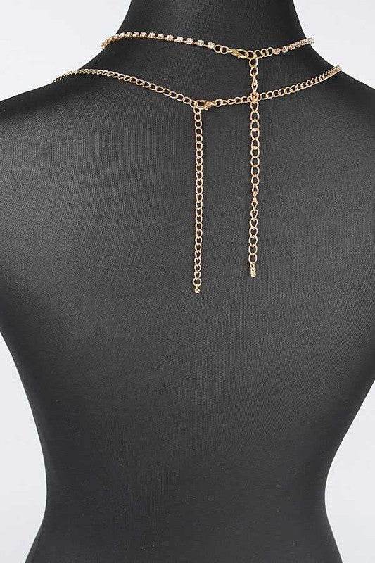 Rhinestone Fringe Detail Iconic Bra Chain - DaTrendStore.Com