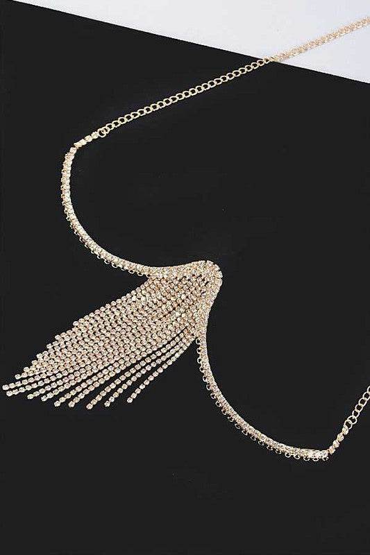 Fringe Rhinestone Iconic Bra Chain - DaTrendStore.Com