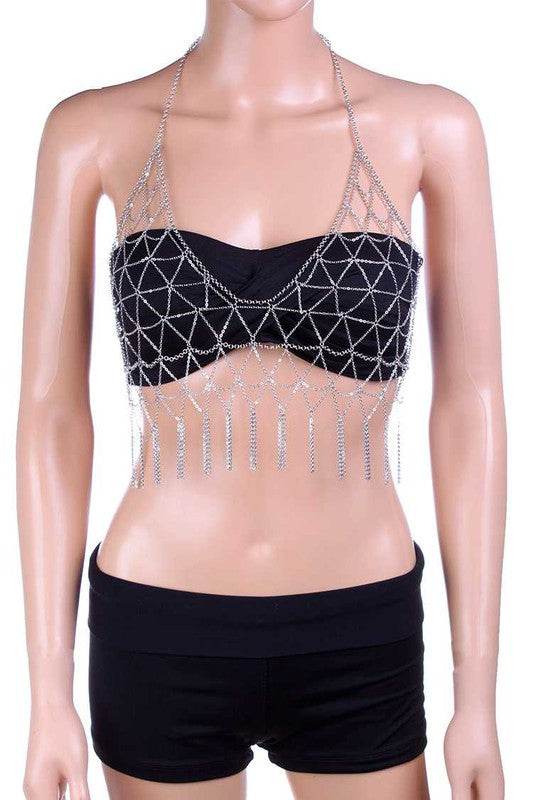 Fringe Fishnet Iconic Bra Chain - DaTrendStore.Com