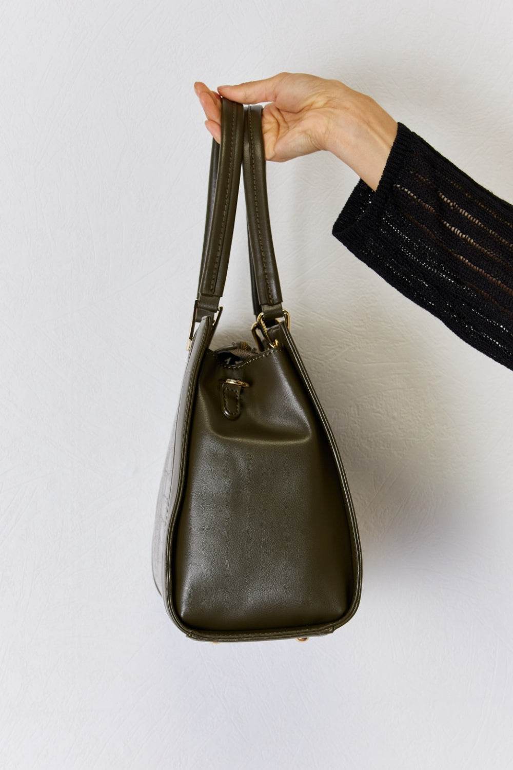 David Jones Texture PU Leather Handbag - DaTrendStore.Com