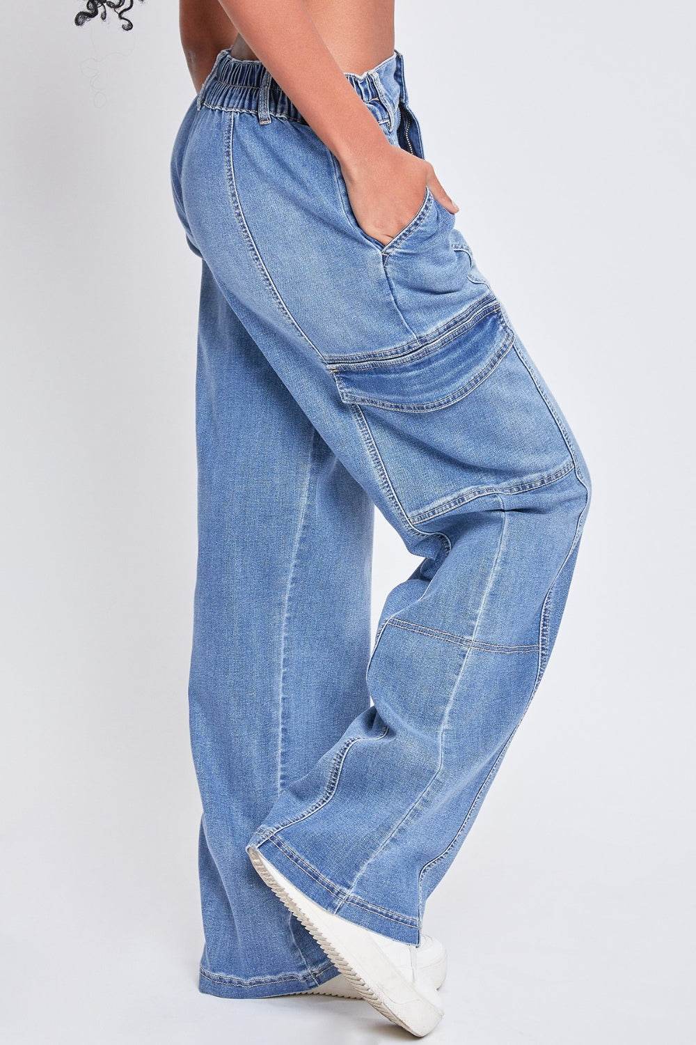 YMI Jeanswear High-Rise Straight Cargo Jeans - DaTrendStore.Com