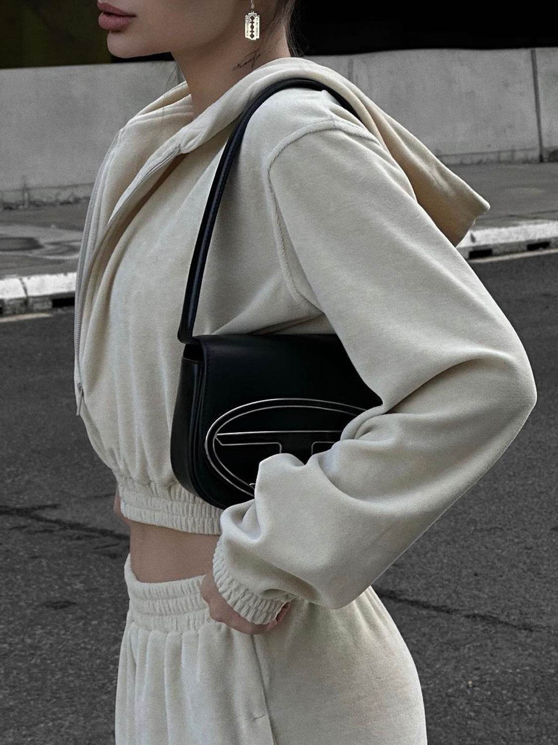 Zip Up Hoodie and Pocketed Pants Set - DaTrendStore.Com