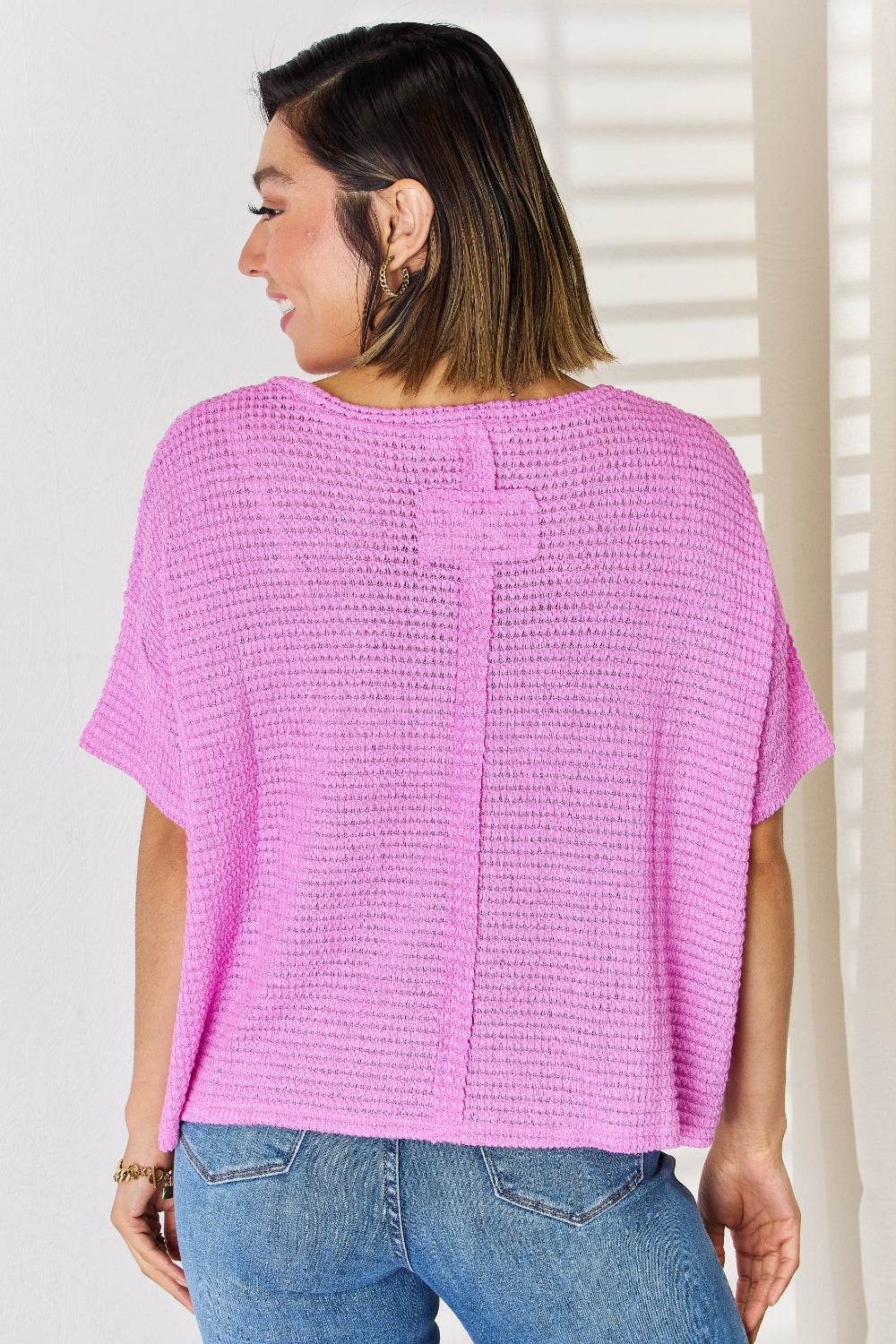 Zenana Full Size Round Neck Short Sleeve Top - DaTrendStore.Com