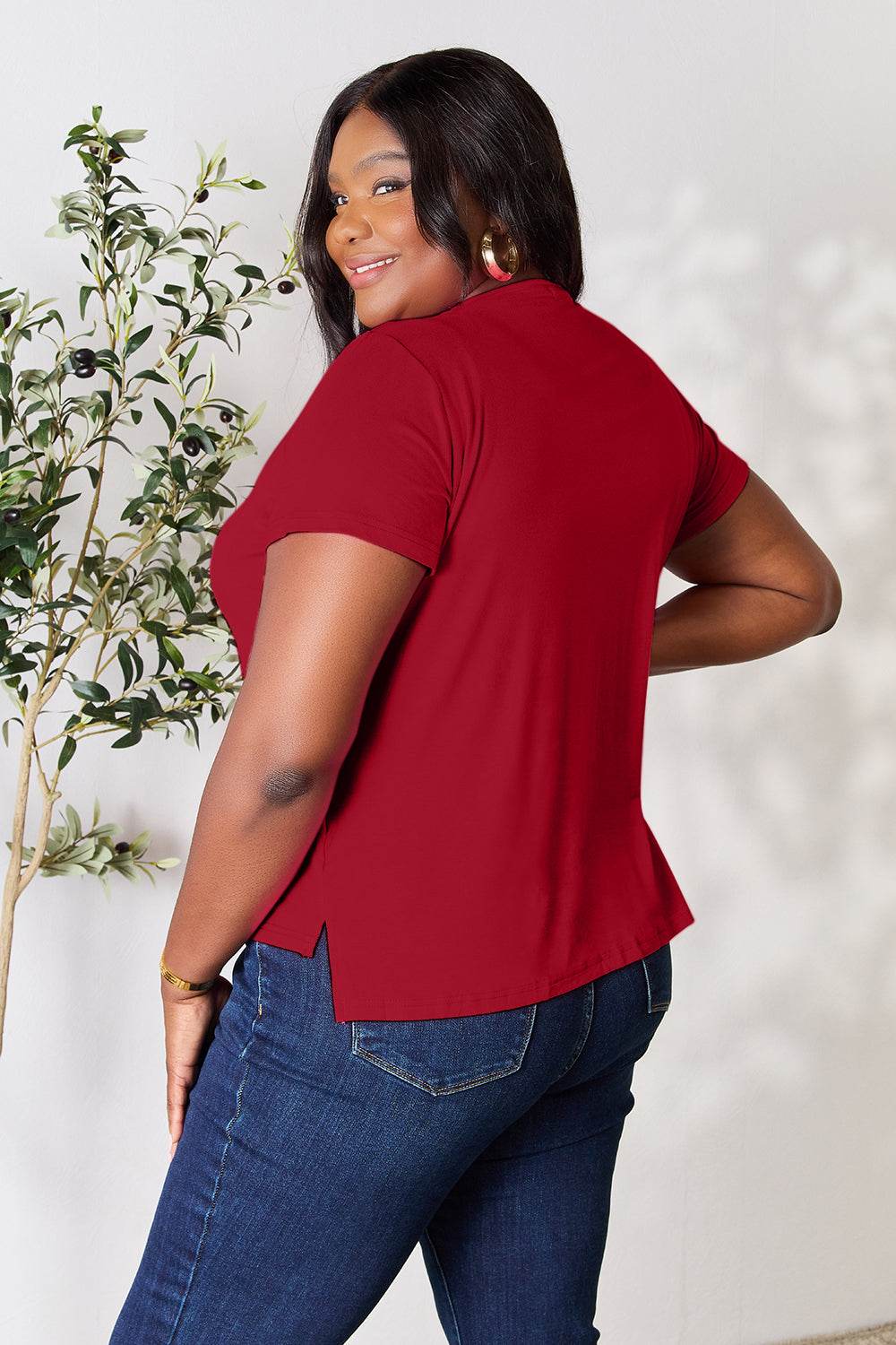 Basic Bae Full Size Round Neck Short Sleeve T-Shirt - DaTrendStore.Com