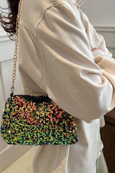 Sequin Removable Strap Shoulder Bag - DaTrendStore.Com