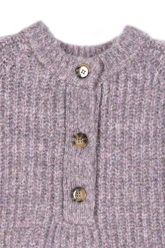 Melange multicolor sweater top - DaTrendStore.Com