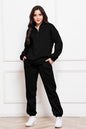 Half Zip Long Sleeve Sweatshirt and Pants Set