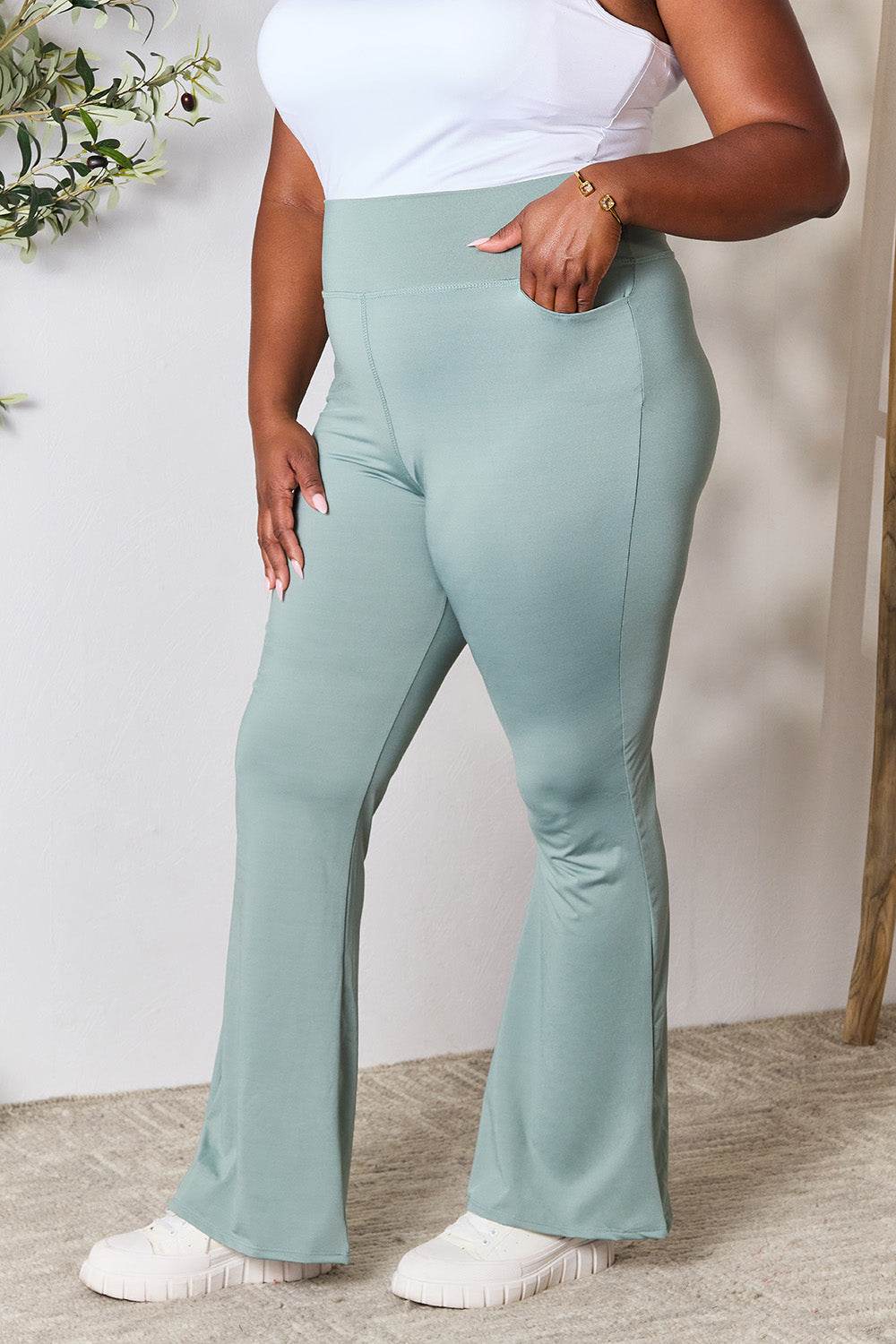 Heimish Full Size Wide Waistband Sports Pants - DaTrendStore.Com