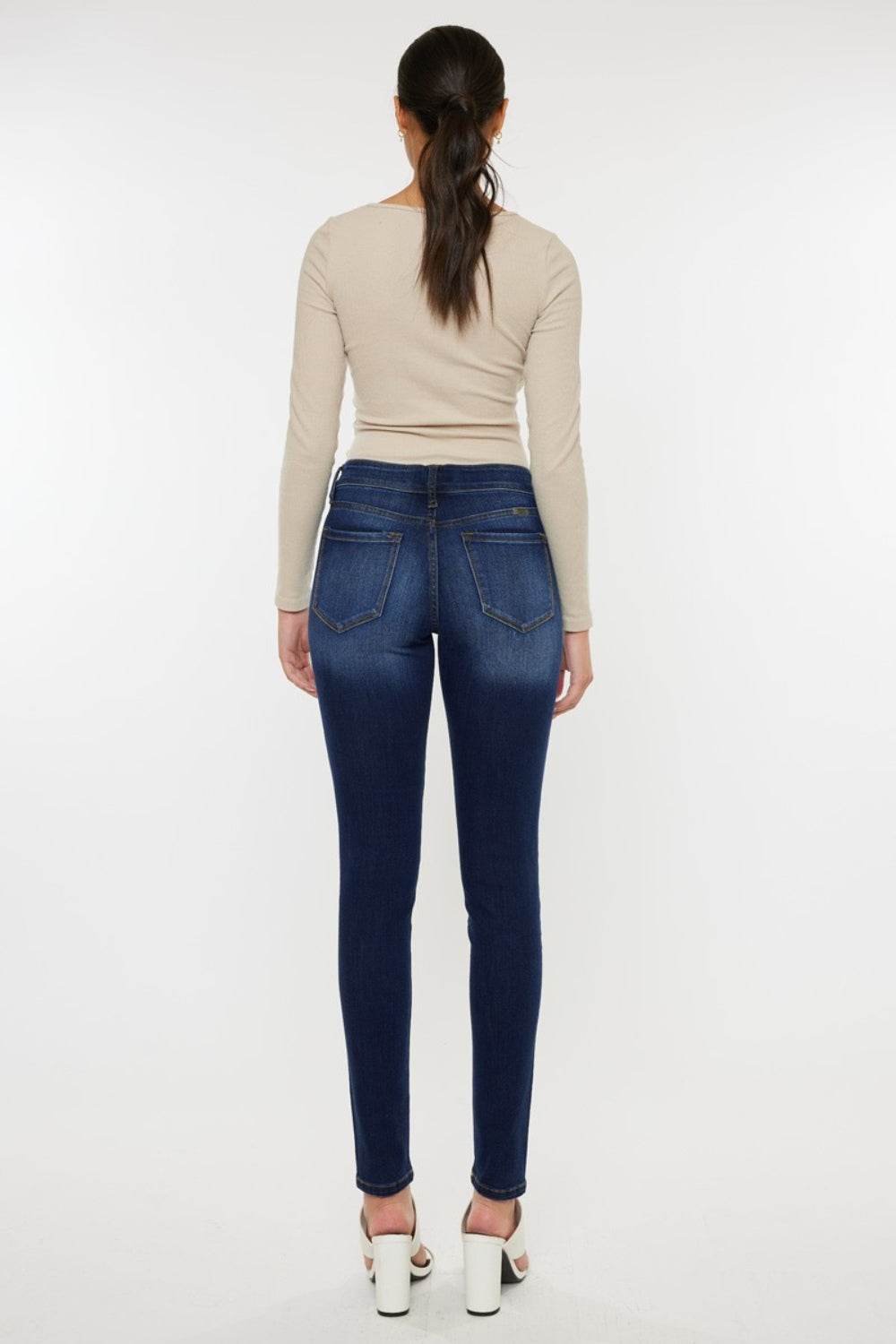 Kancan Mid Rise Gradient Skinny Jeans - DaTrendStore.Com