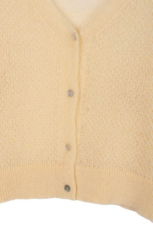 Wool blended sheer cardigan - DaTrendStore.Com