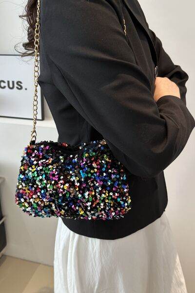 Sequin Removable Strap Shoulder Bag - DaTrendStore.Com