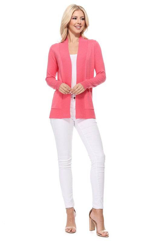Open Front Shrug Sweater Knit Cardigan - DaTrendStore.Com