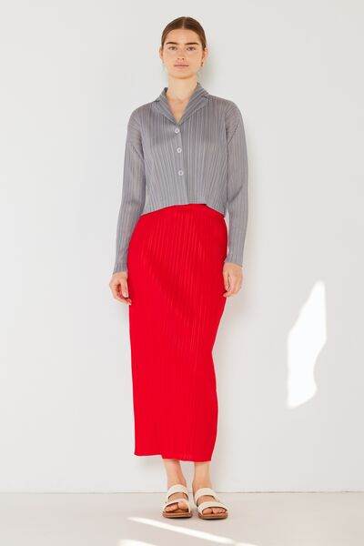 Marina West Swim Pleated Cropped Button Up Shirt - DaTrendStore.Com