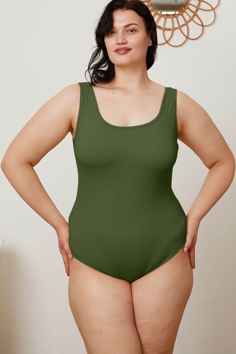 Basic Bae Full Size Square Neck Sleeveless Bodysuit - DaTrendStore.Com
