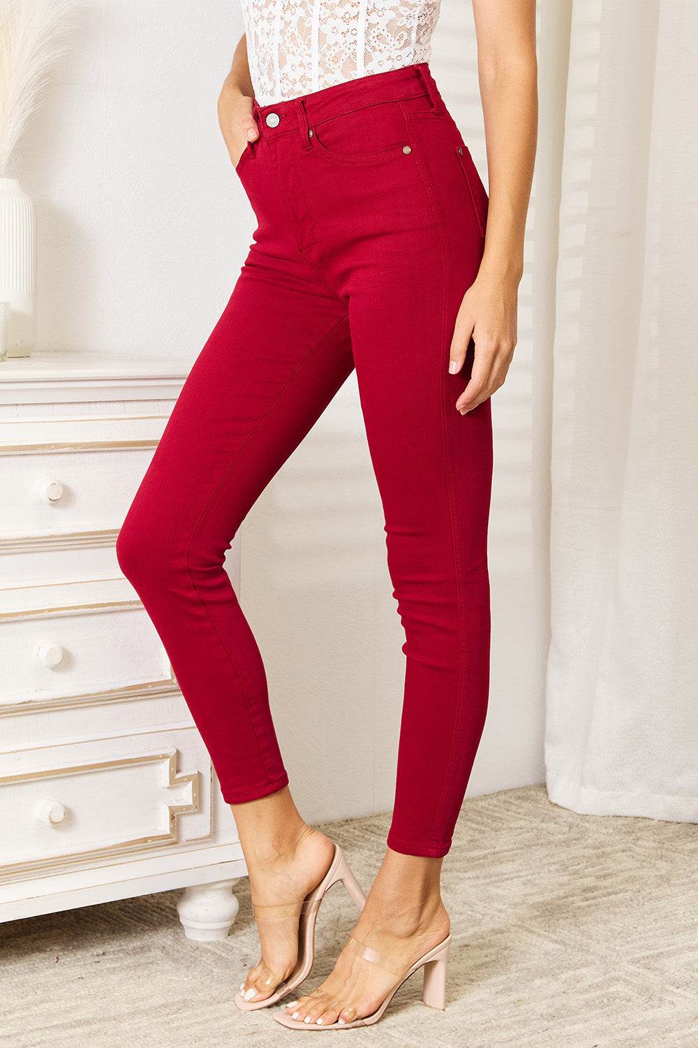 Judy Blue Full Size High Waist Tummy Control Skinny Jeans - DaTrendStore.Com