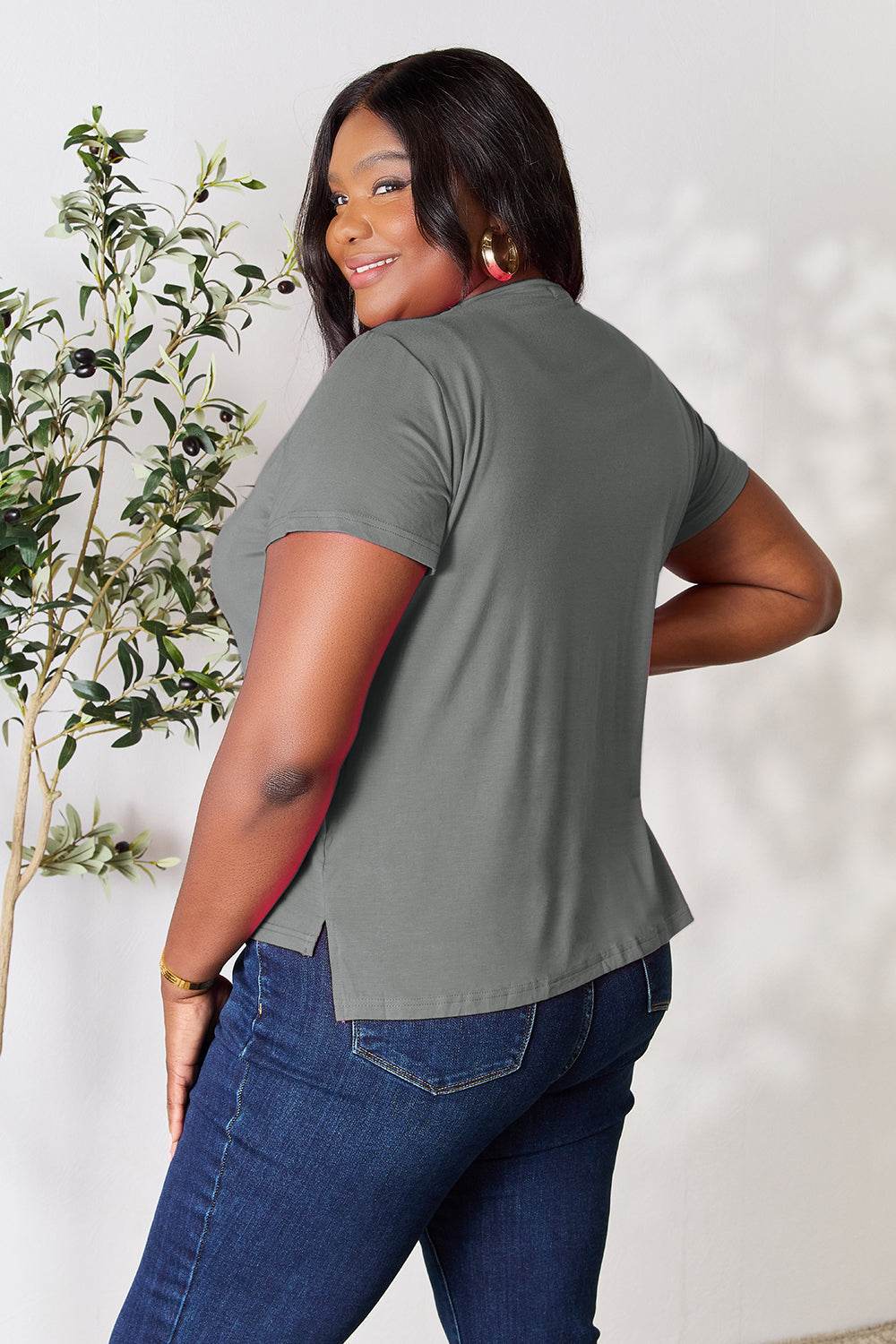 Basic Bae Full Size Round Neck Short Sleeve T-Shirt - DaTrendStore.Com