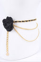 Satin Flower Iconic Layered Chain Belt