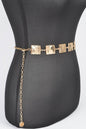 PLUS SIZE SQUARE PLATE ICONIC CHAIN BELT