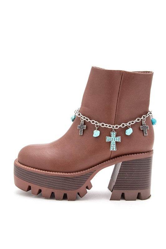 Western Stone Cross Boots Charm - DaTrendStore.Com