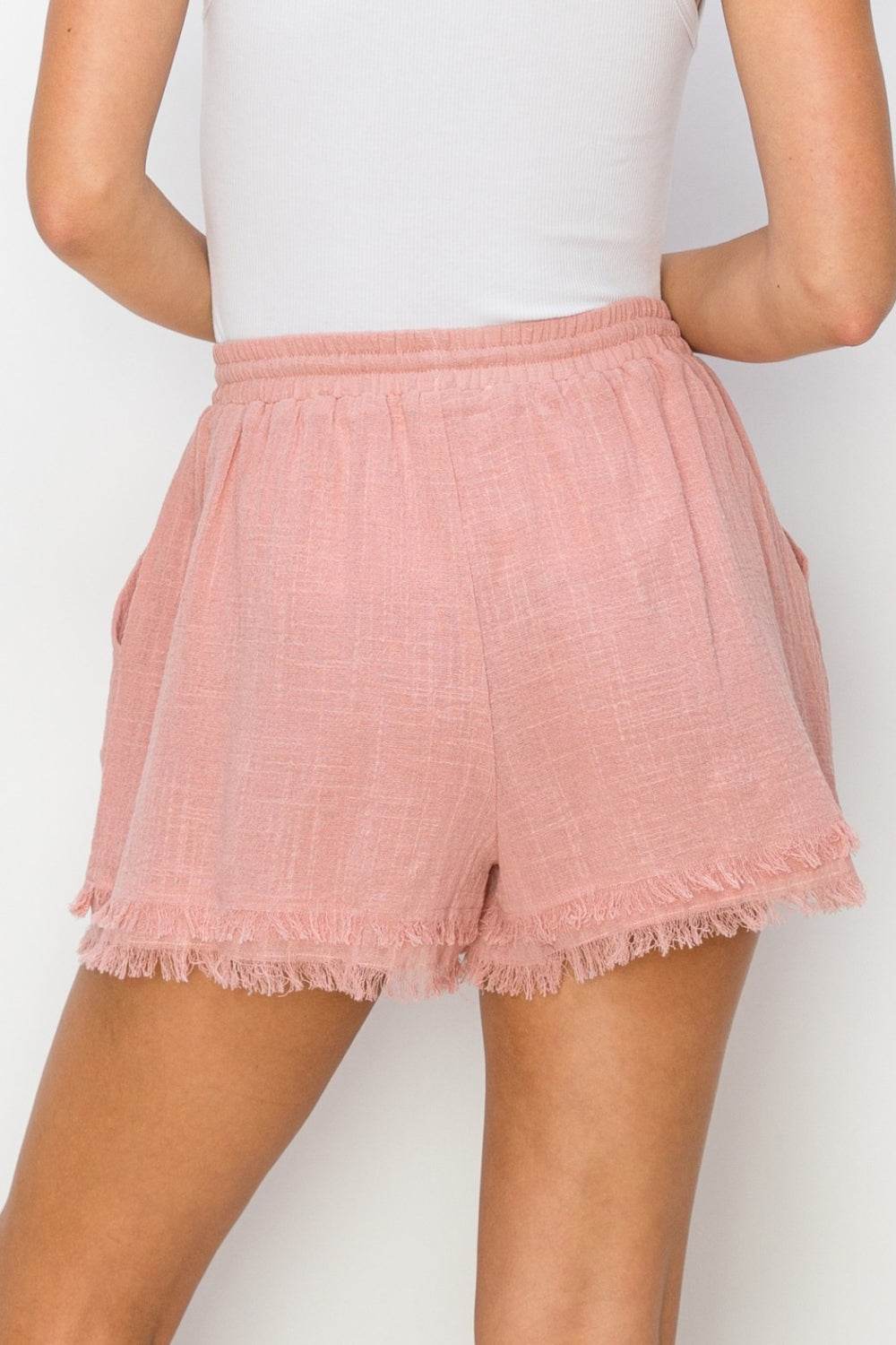 HYFVE Drawstring Frayed Shorts - DaTrendStore.Com