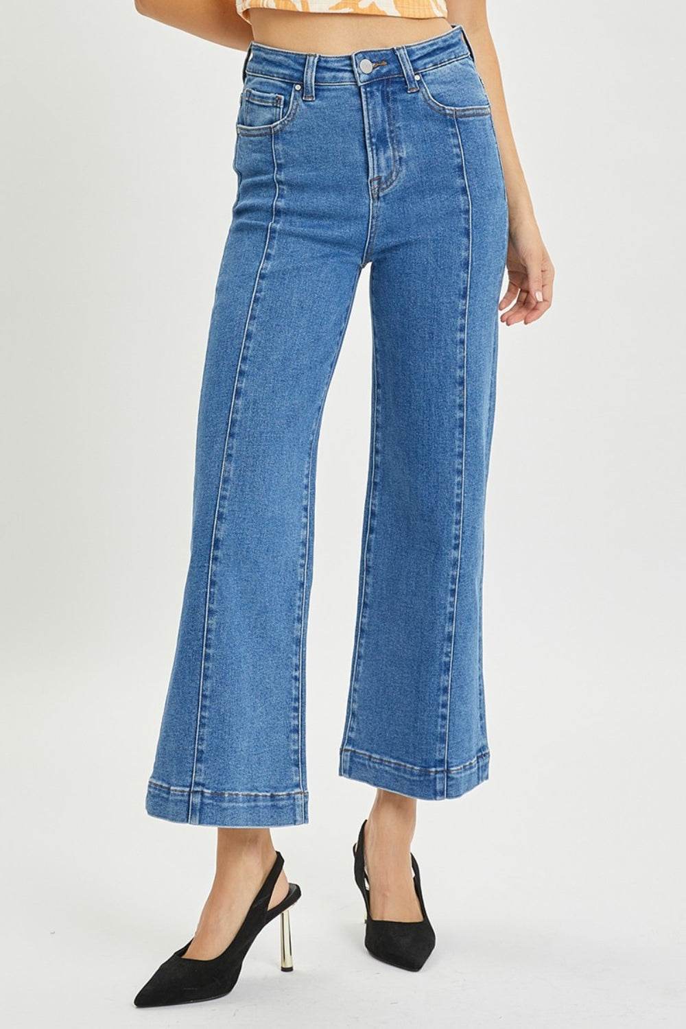 RISEN Full Size High Rise Wide Leg Jeans - DaTrendStore.Com