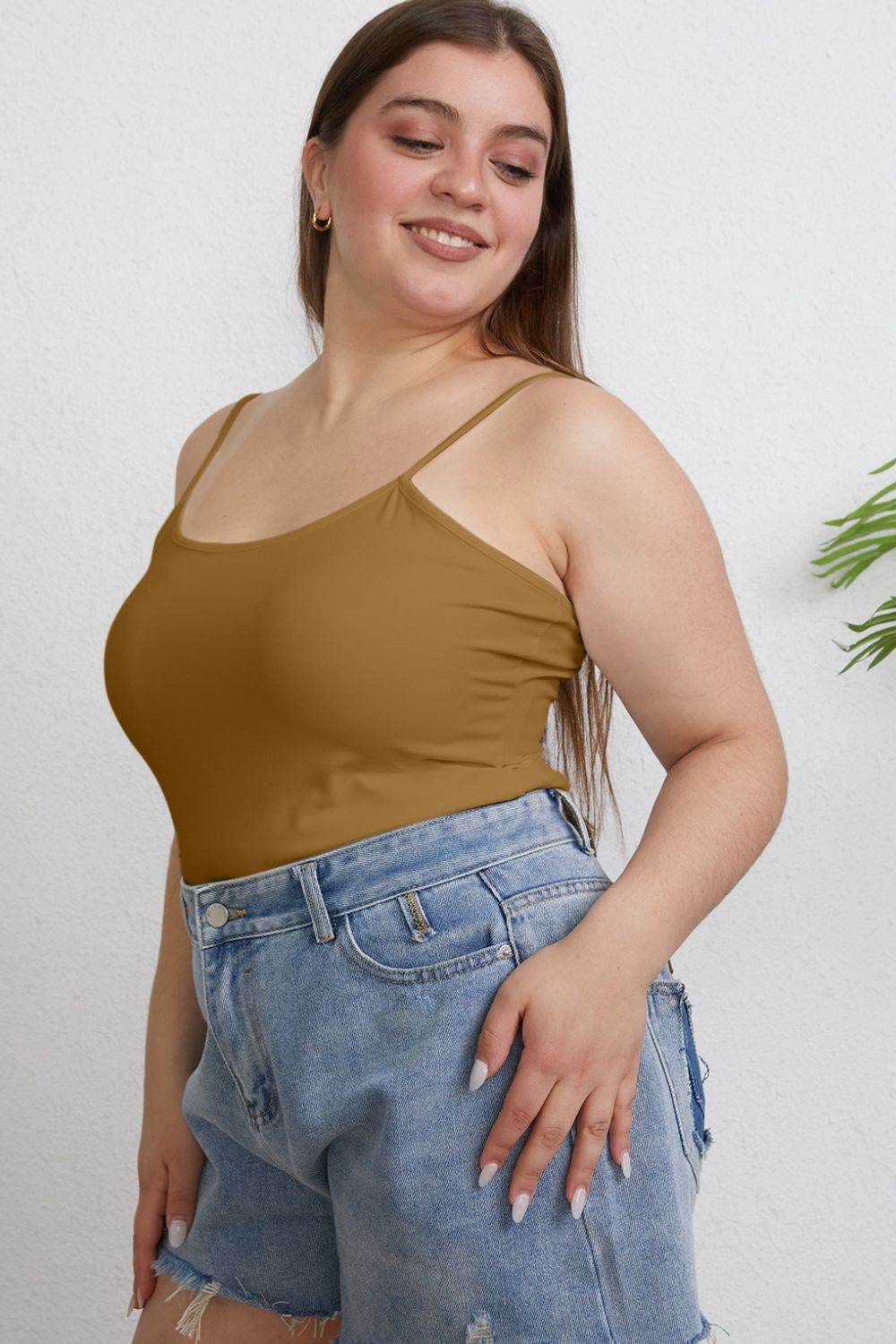 Basic Bae Full Size Round Neck Slim Cami - DaTrendStore.Com