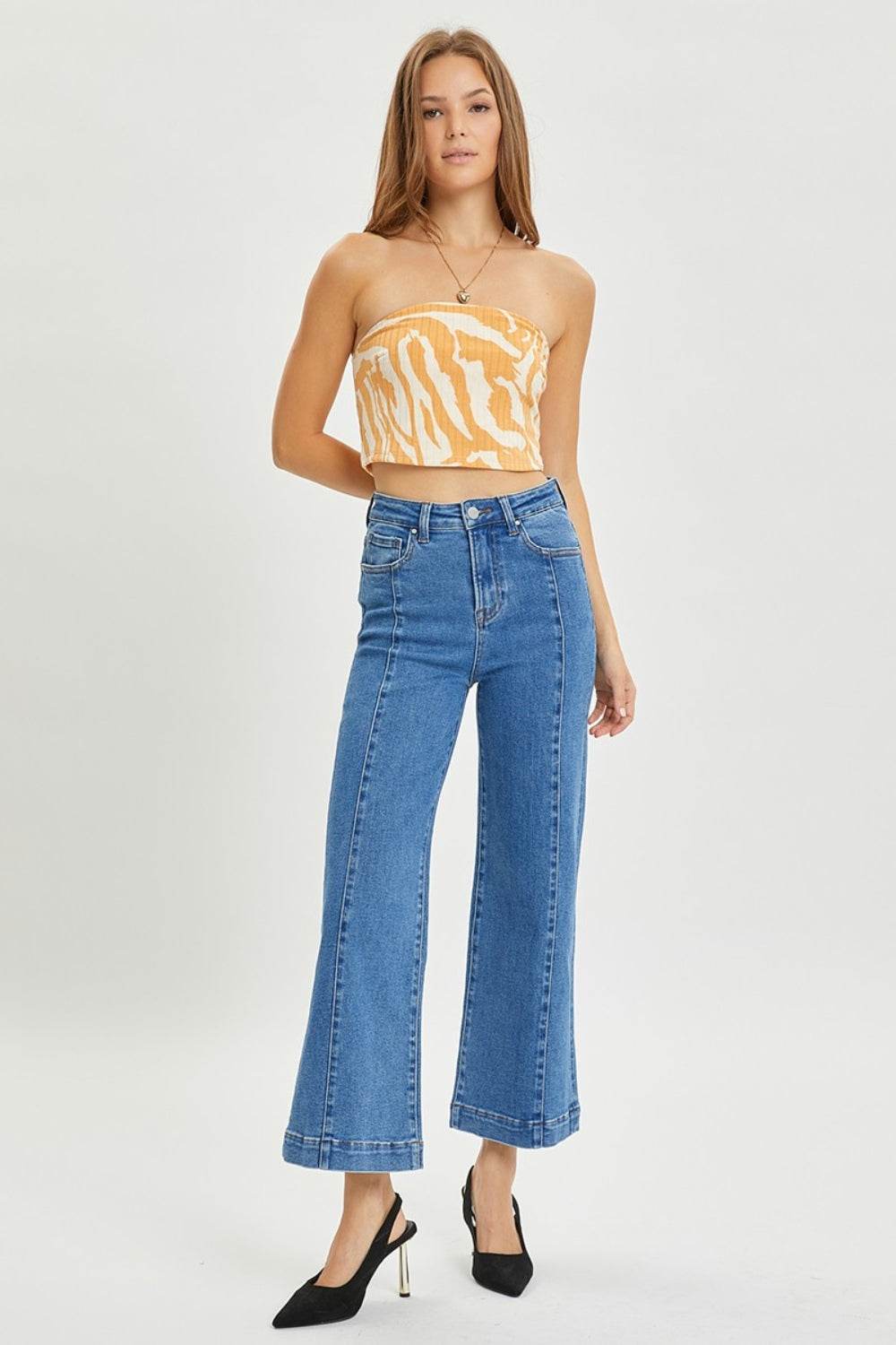 RISEN Full Size High Rise Wide Leg Jeans - DaTrendStore.Com