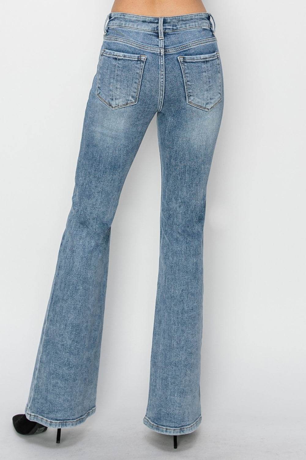 RISEN Full Size Mid Rise Bootcut Jeans - DaTrendStore.Com