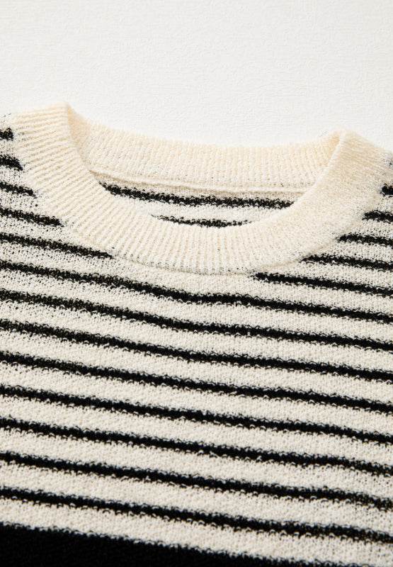 Striped Round Neck Sweater Vest - DaTrendStore.Com